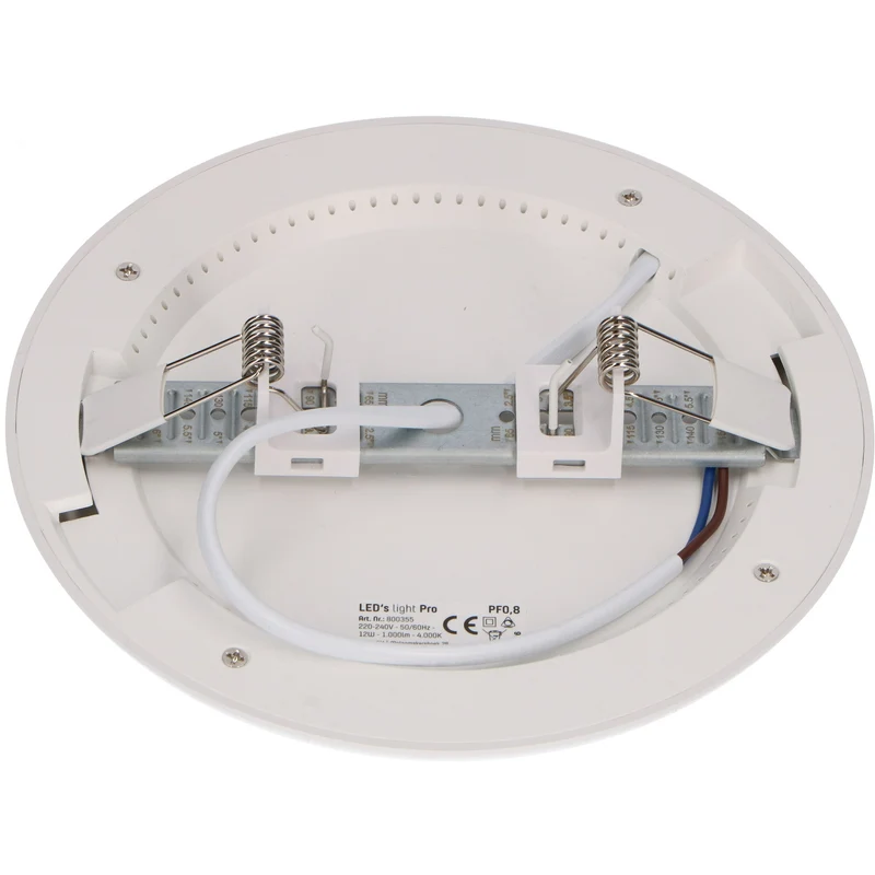 PRO LED Deckeneinbauleuchte ø 16 cm – Ultradünn – Dimmbares kaltweißes Licht – 12 W