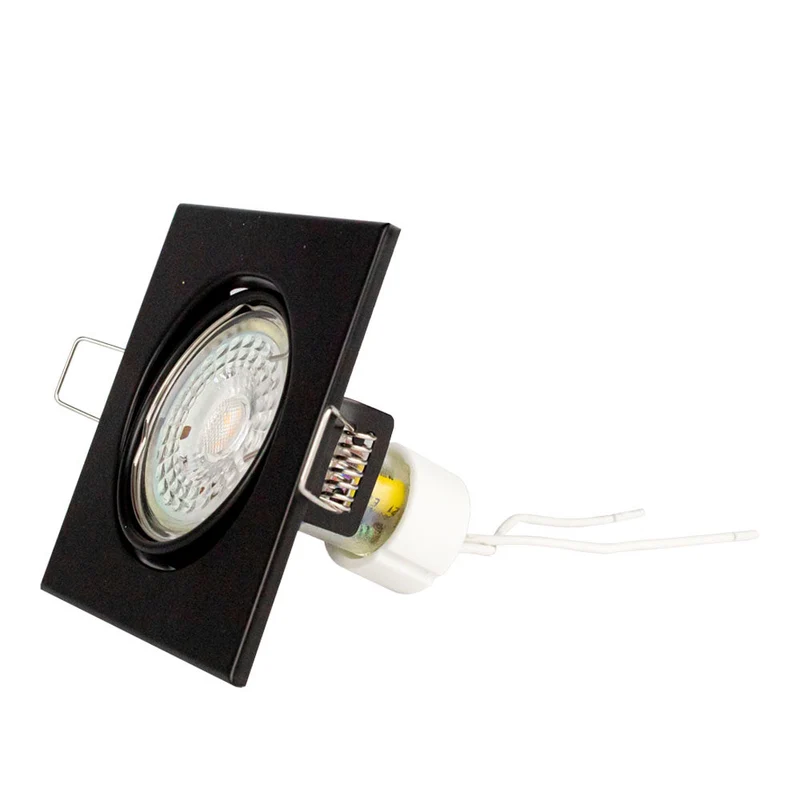LED-Spot-Leuchte | Neigbar | Ø63mm | Quadratisch | Schwarz