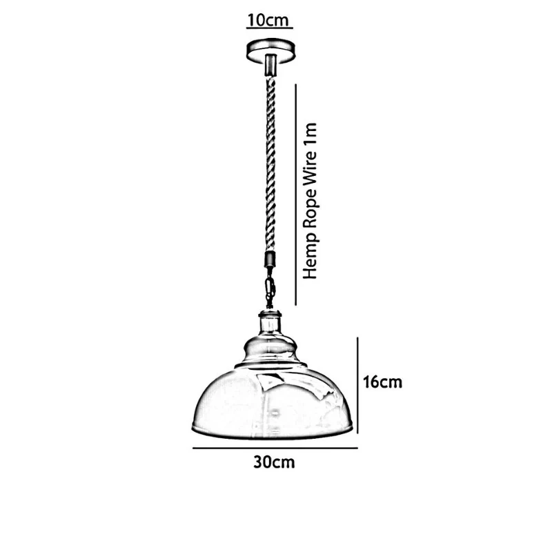 Hanfseil Grun Pendelleuchte Hängelampe Kuppelschirm Ø 30cm~3036