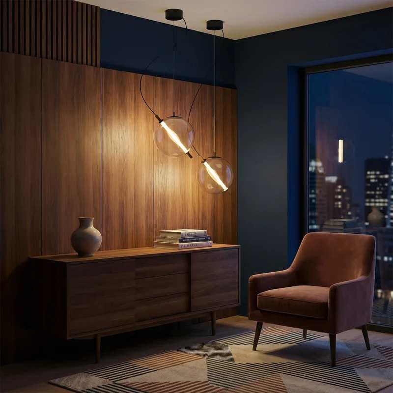 Elegante Hängeleuchte mit gedämpftem Licht im modernen Stil – Sérina