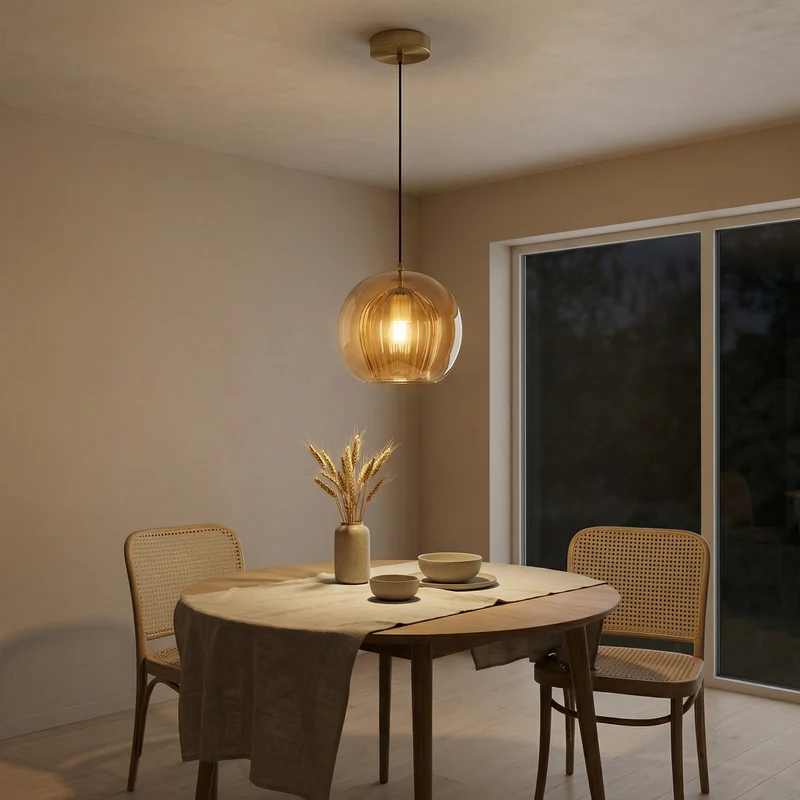 Moderne Glas-Hängelampe LED-Beleuchtung – Éclat Ambre
