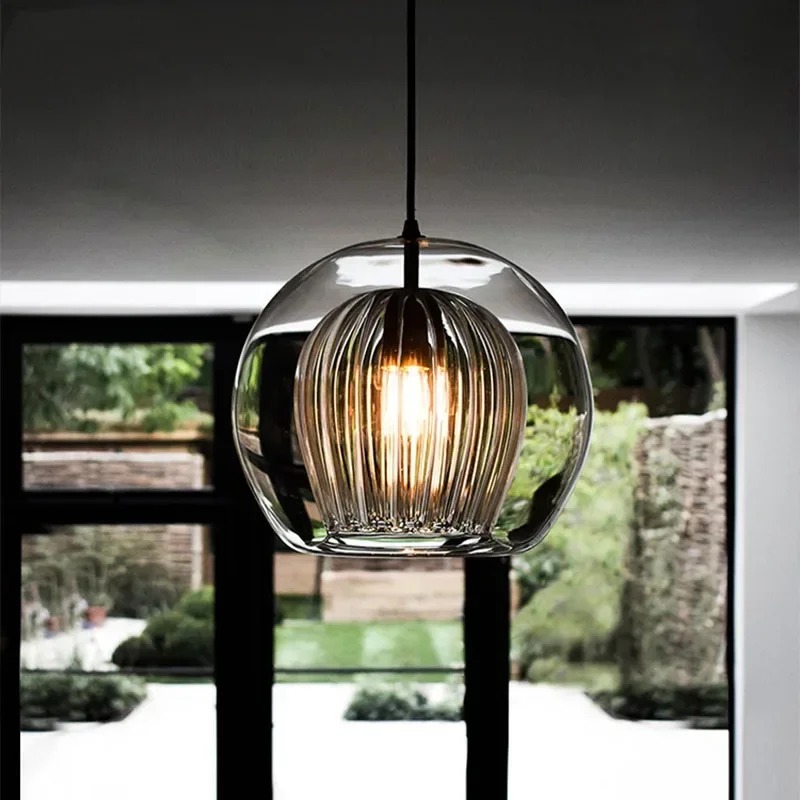 Moderne Glas-Hängelampe LED-Beleuchtung – Éclat Ambre