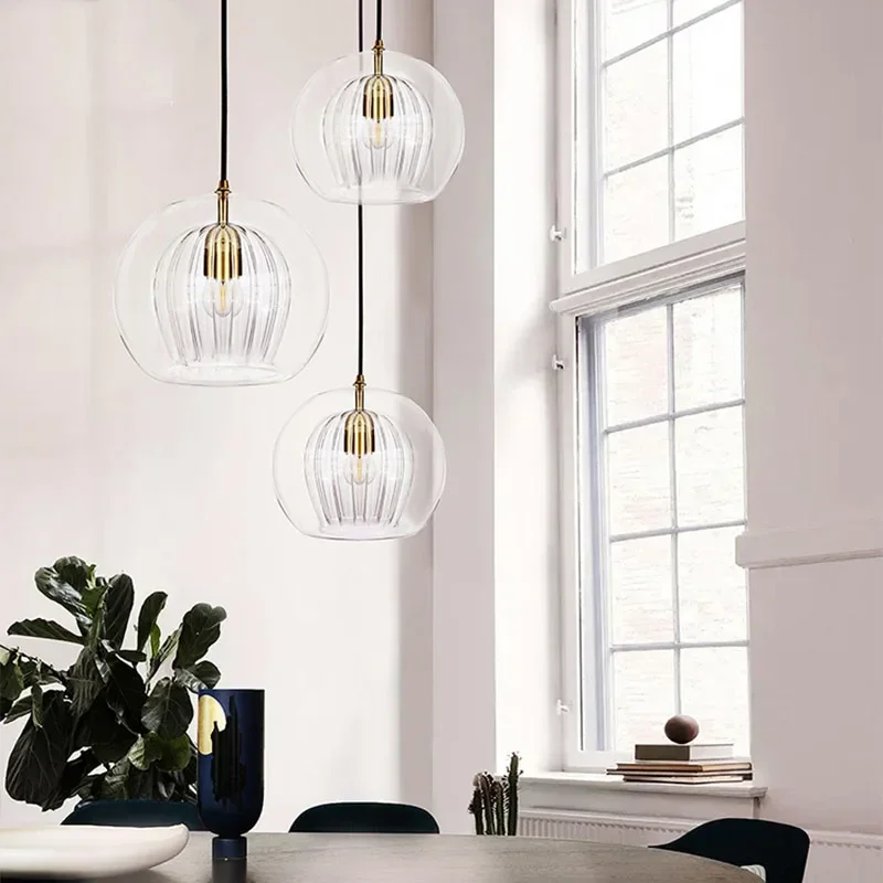 Moderne Glas-Hängelampe LED-Beleuchtung – Éclat Ambre