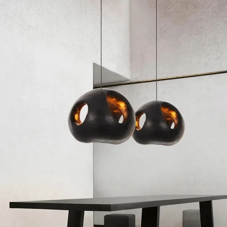 Design-Pendelleuchte mit Dimmer und eleganten Oberflächen – Lueur Obsidienne