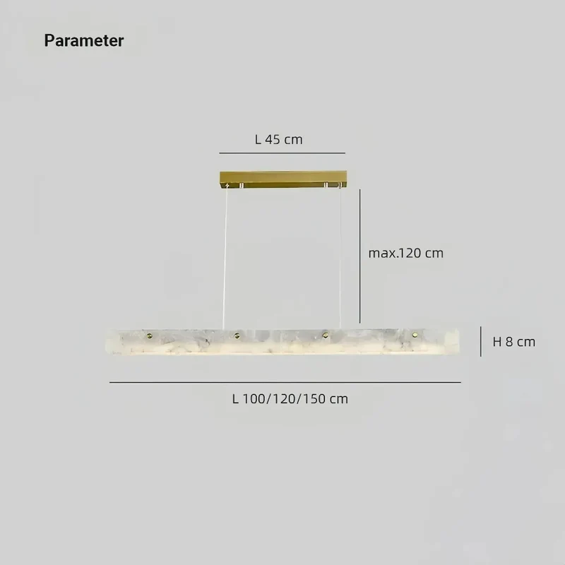 Moderne LED Pendelleuchte aus Marmor für das Esszimmer