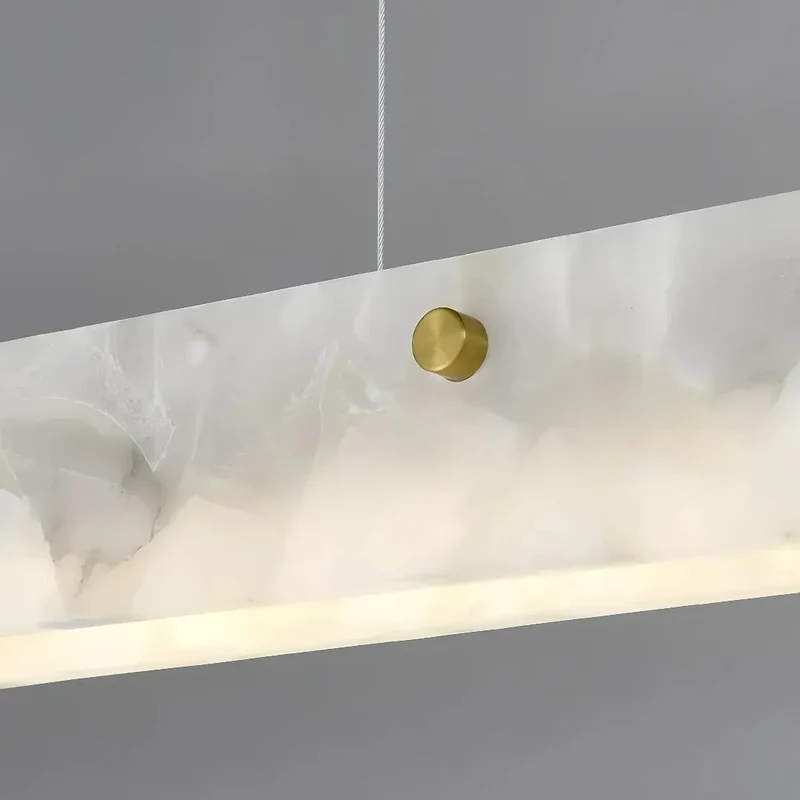 Moderne LED Pendelleuchte aus Marmor für das Esszimmer