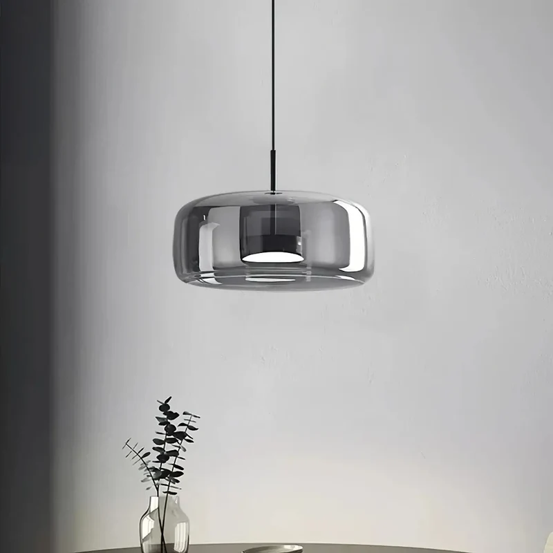 Moderne LED Pendelleuchte aus Glas – dimmbar, ideal für Esszimmer