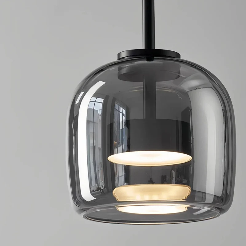 Moderne LED Pendelleuchte aus Glas – dimmbar, ideal für Esszimmer