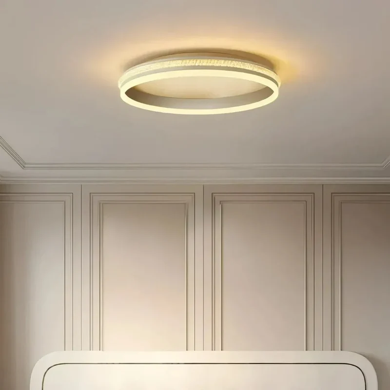Moderne LED Deckenleuchte mit Ringen dimmbar Kristalloptik Silber