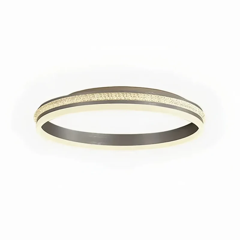 Moderne LED Deckenleuchte mit Ringen dimmbar Kristalloptik Silber