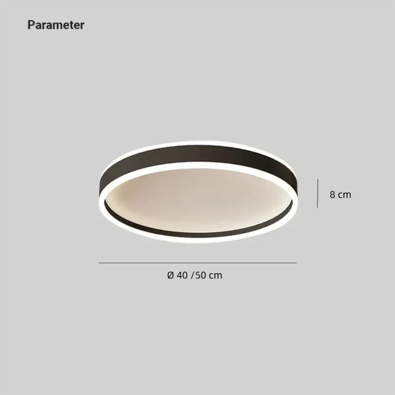 Moderne LED Deckenleuchte in Ringform, dimmbar ideal für Schlafzimmer