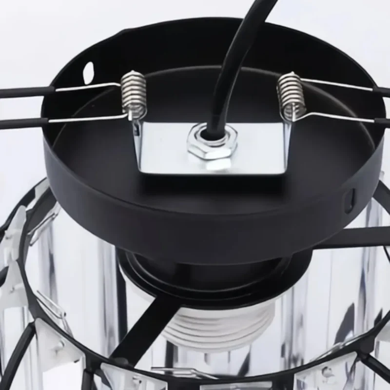 Moderne LED Deckenleuchte für den Flur im Kristall Design, Ø19 cm
