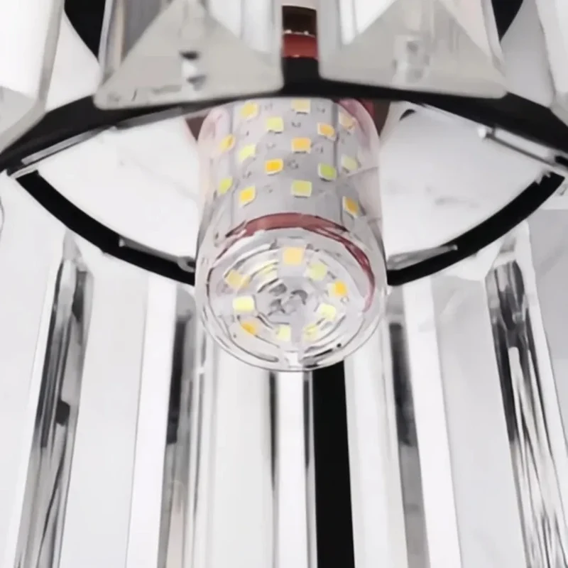Moderne LED Deckenleuchte für den Flur im Kristall Design, Ø19 cm