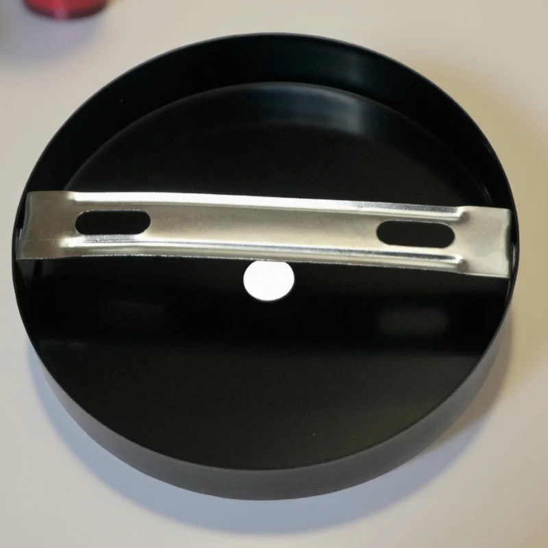 LEDSONE 100mm Metall-Baldachin Schwarz Deckenrose ~1354