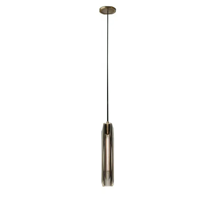 Pendelleuchte Glas 1 flammig im modernen Rohrdesign für Schlafzimmer