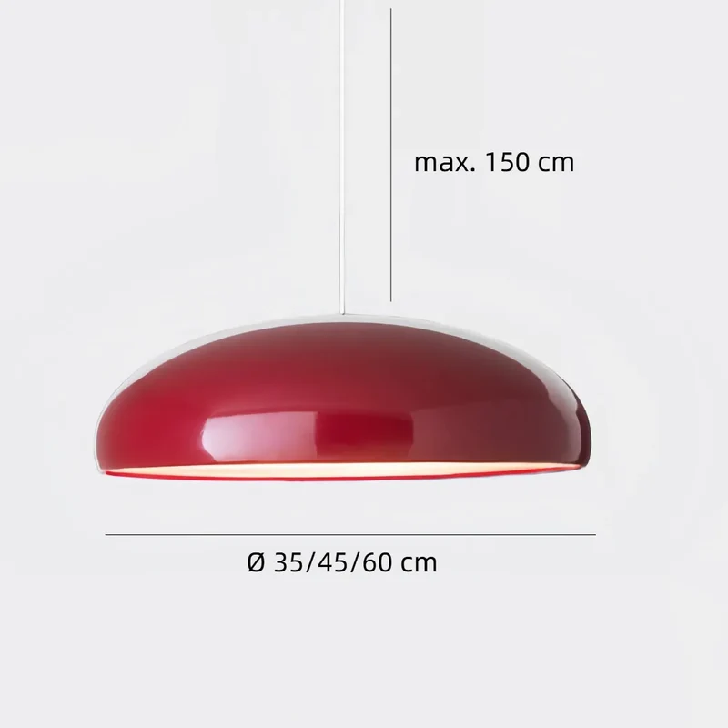 Moderne Pendelleuchte in Kuppelform für das Esszimmer