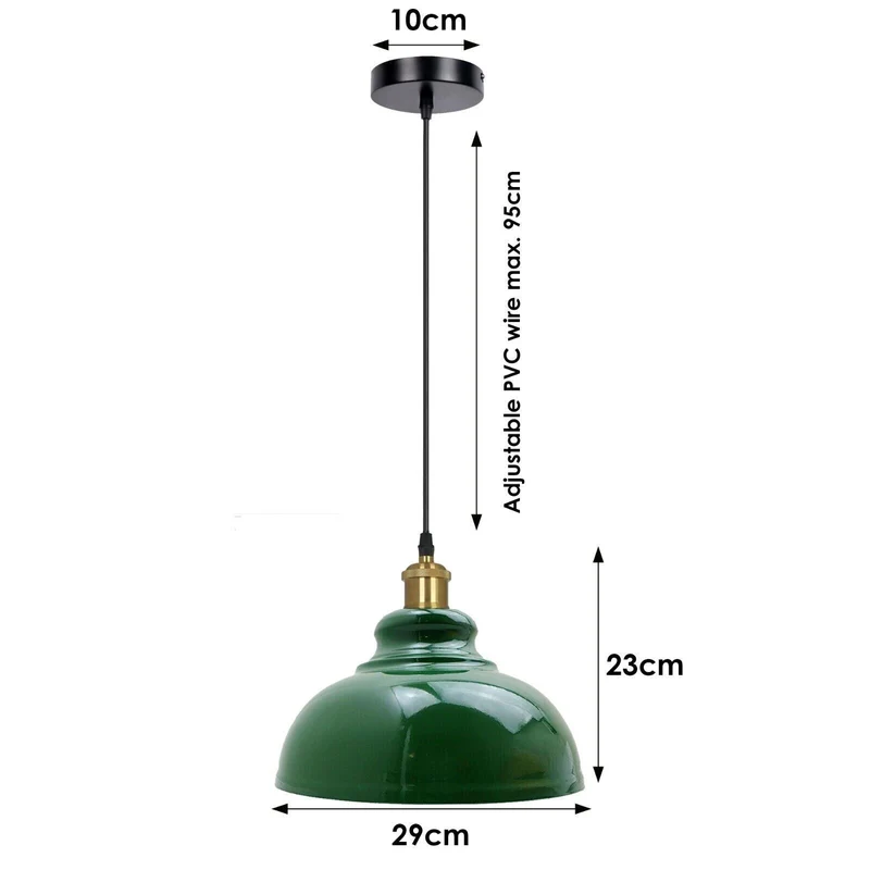Industrielle lumière vintage Suspension métal Lampe Loft pour Restaurant ~2993