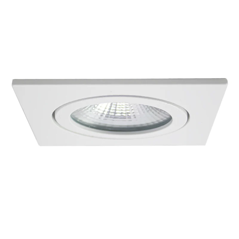 LED Dimmbarer Einbaustrahler 6W | Quadratisch | Ø75mm | Weiß | 2700K warmweiß