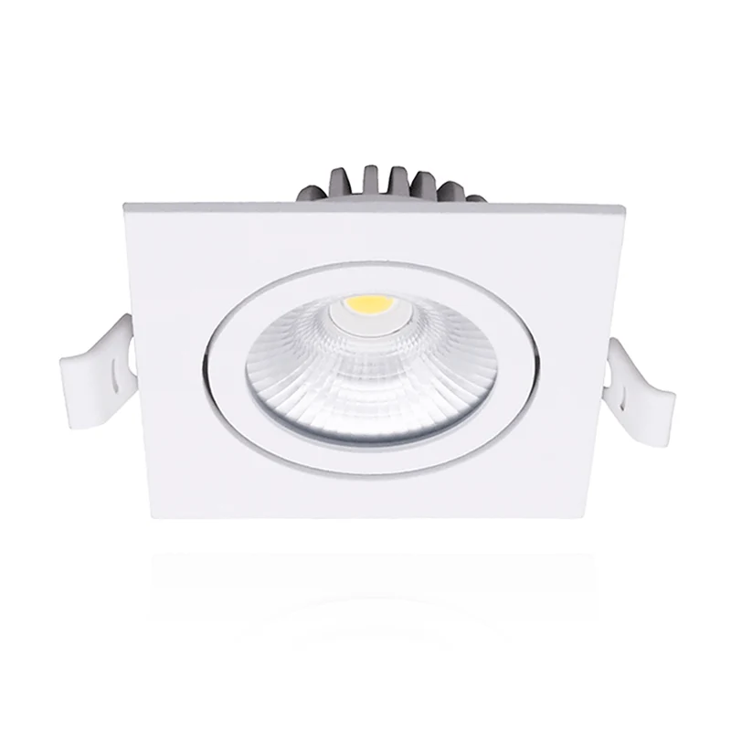 LED Dimmbarer Einbaustrahler 6W | Quadratisch | Ø75mm | Weiß | 2700K warmweiß