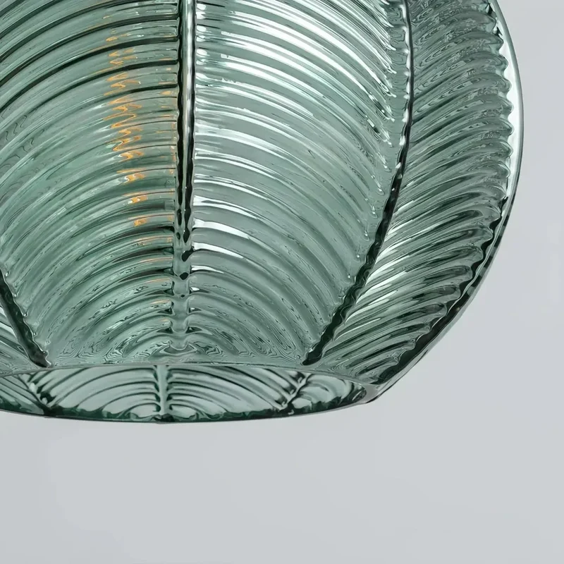Pendelleuchte Grün Glas Kugel im Vintage Stil fürs Esszimmer