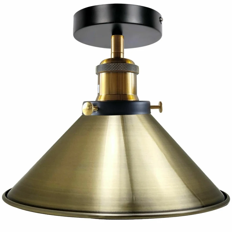 Grüne Messing LED Deckenleuchte Ø 22cm | E27 Fassung~2980