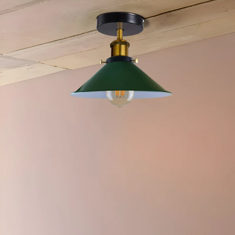 Grün Metall Deckenleuchte mit schirm 22cm Deckenlampe~2981