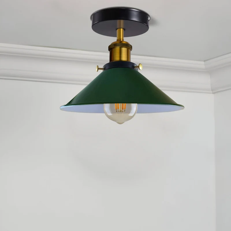 Grün Metall Deckenleuchte mit schirm 22cm Deckenlampe~2981
