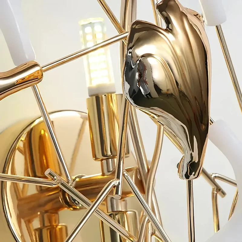 Modern Wandleuchte Blatt aus Keramik für Esszimmer