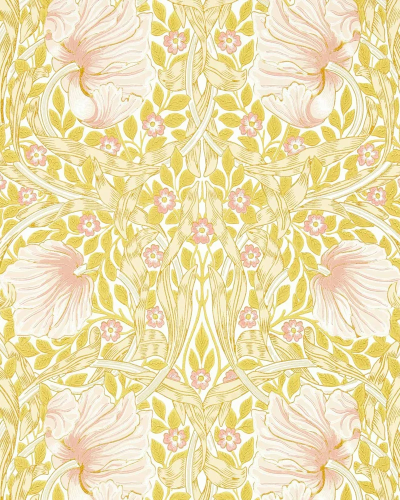 William Morris & Co. Tapet - Pimpernel Sunflower/Pink