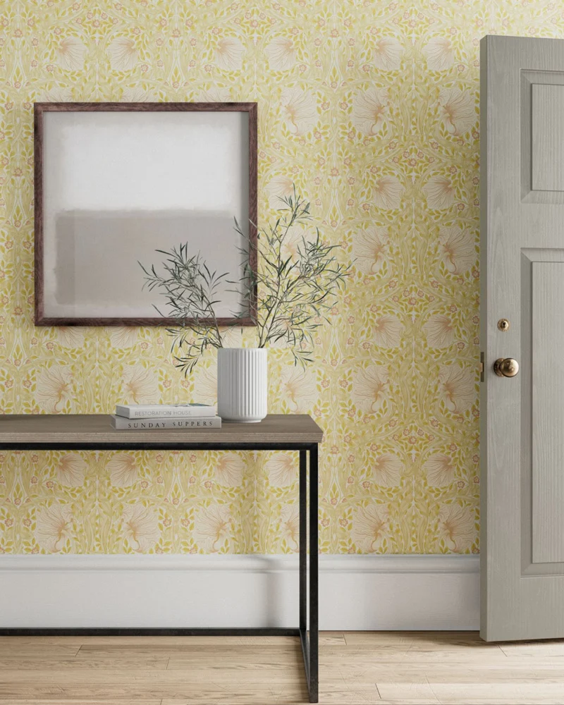 William Morris & Co. Tapet - Pimpernel Sunflower/Pink