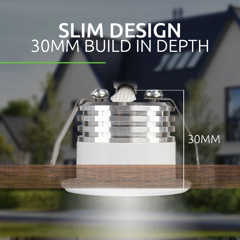 LED-Veranda-Einbaustrahler | Mini | Ø31mm | 1,5W | Dimmbar – Weiß