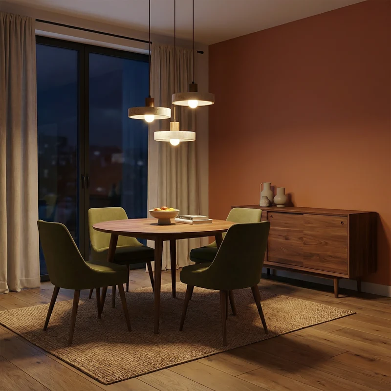 Kompakte Hängelampe mit verstellbarem Kabel für authentisches Ambiente – Tissée Terrestre