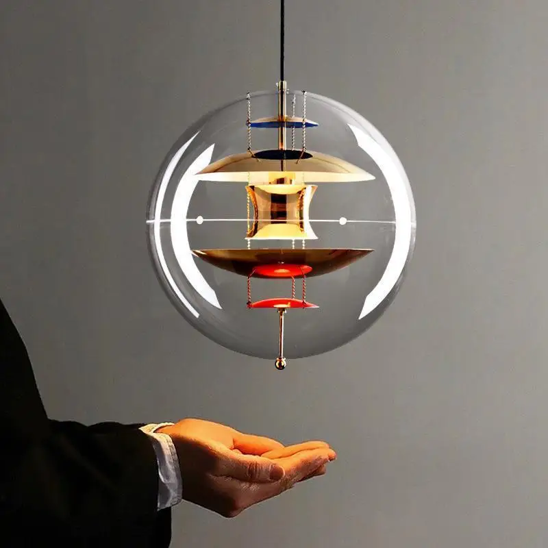 LED Kugel-Pendelleuchte Metall-Finish Zeitgenössisches Ambiente – Harmonie Orbitale