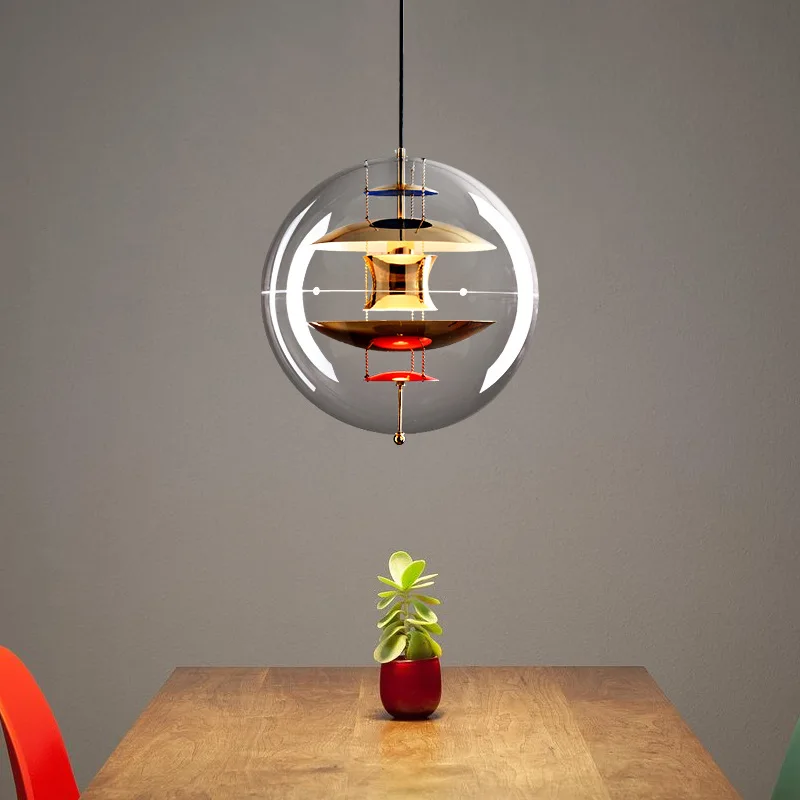 LED Kugel-Pendelleuchte Metall-Finish Zeitgenössisches Ambiente – Harmonie Orbitale