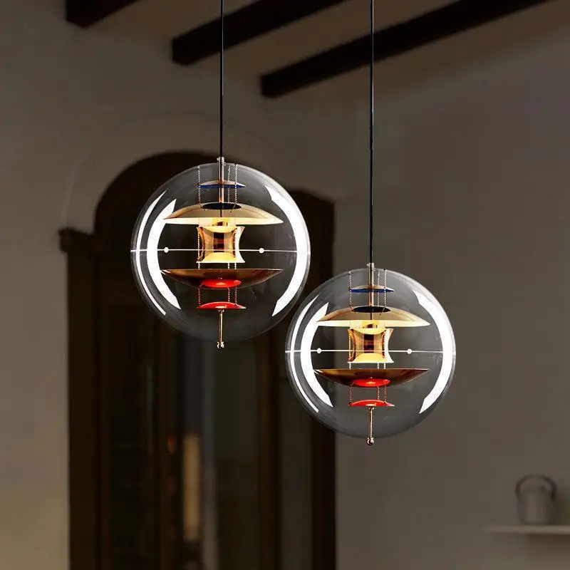 LED Kugel-Pendelleuchte Metall-Finish Zeitgenössisches Ambiente – Harmonie Orbitale