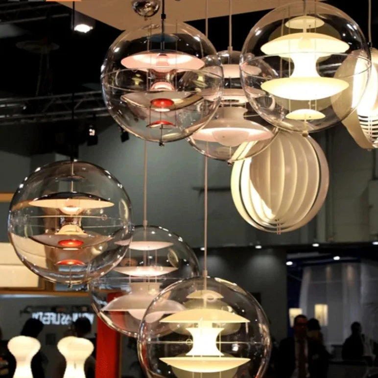LED Kugel-Pendelleuchte Metall-Finish Zeitgenössisches Ambiente – Harmonie Orbitale