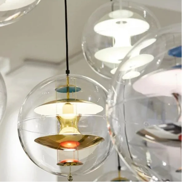 LED Kugel-Pendelleuchte Metall-Finish Zeitgenössisches Ambiente – Harmonie Orbitale