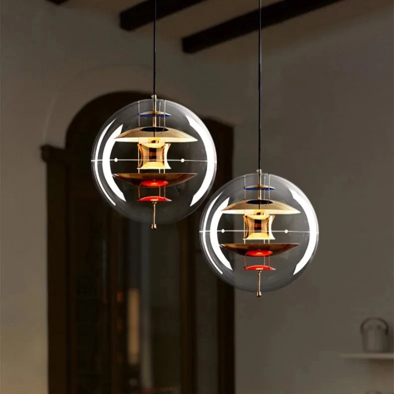 LED Kugel-Pendelleuchte Metall-Finish Zeitgenössisches Ambiente – Harmonie Orbitale