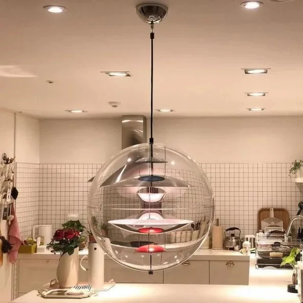 LED Kugel-Pendelleuchte Metall-Finish Zeitgenössisches Ambiente – Harmonie Orbitale