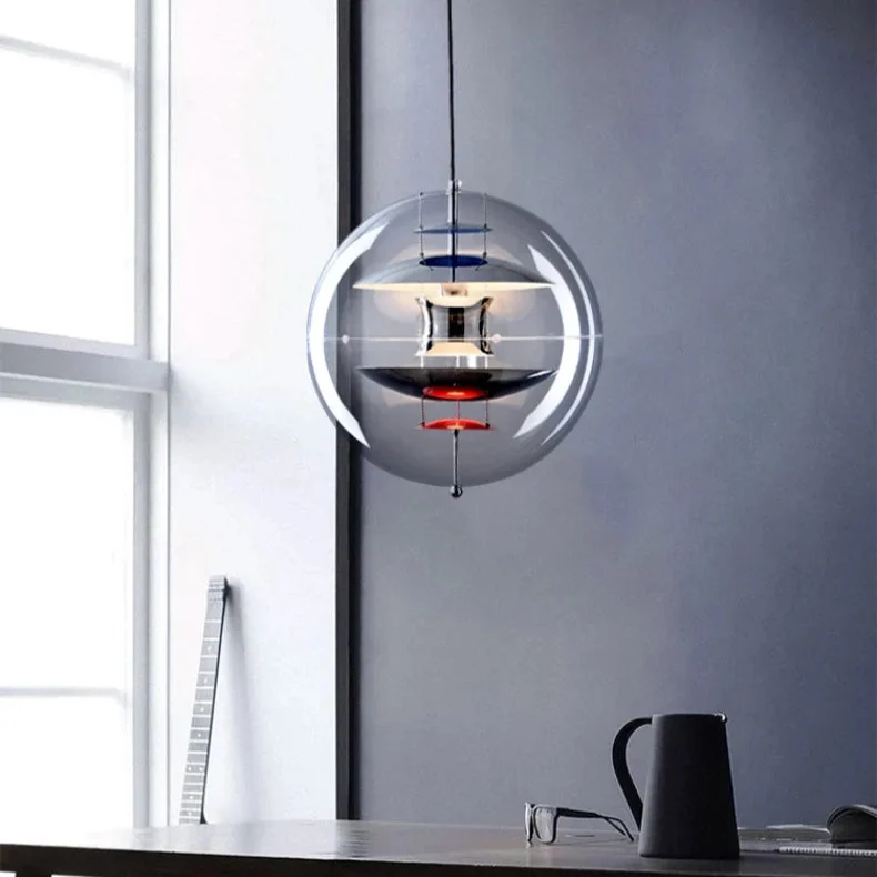 LED Kugel-Pendelleuchte Metall-Finish Zeitgenössisches Ambiente – Harmonie Orbitale