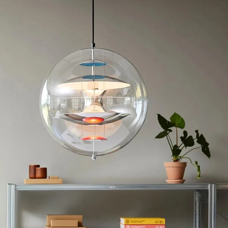 LED Kugel-Pendelleuchte Metall-Finish Zeitgenössisches Ambiente – Harmonie Orbitale