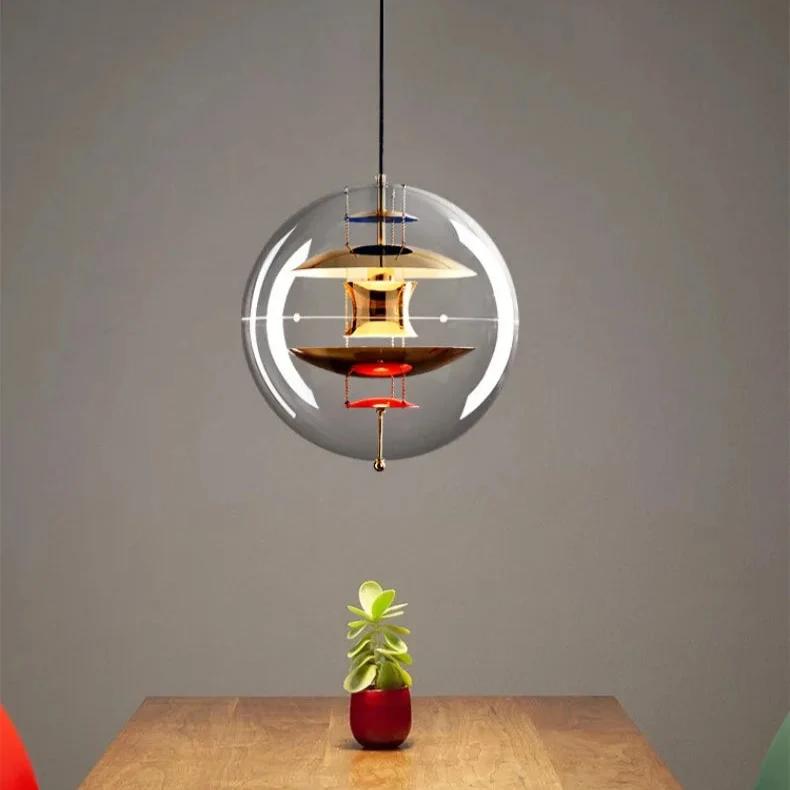 LED Kugel-Pendelleuchte Metall-Finish Zeitgenössisches Ambiente – Harmonie Orbitale
