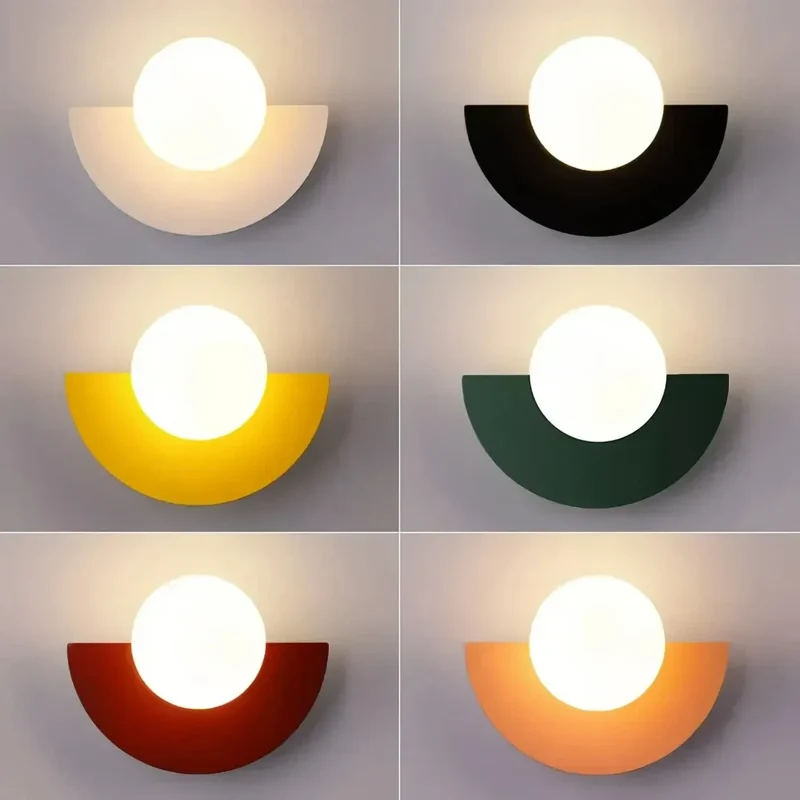 Moderne Bunte Wandleuchten in Halbmondform für Schlafzimmer