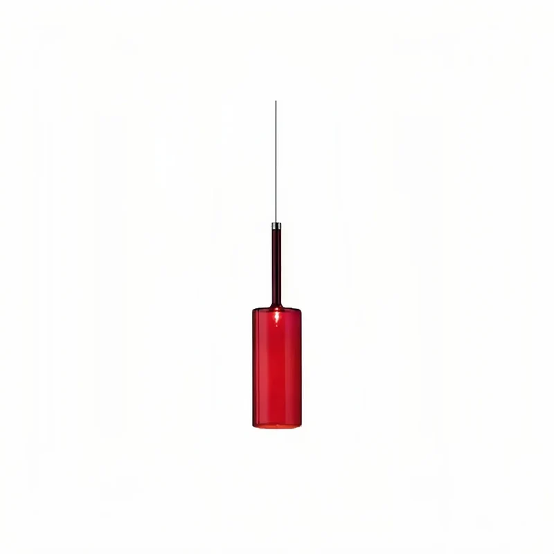 Moderne LED Pendelleuchte aus Glas in Zylinderform für Schlafzimmer