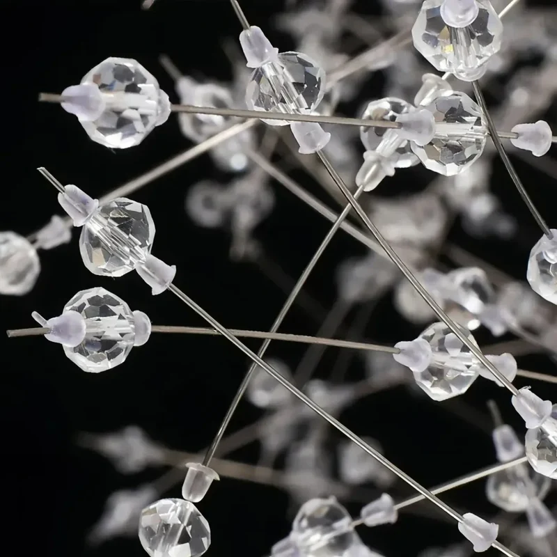 Pendelleuchte Sputnik Kristall Ring Gold für Wohnzimmer