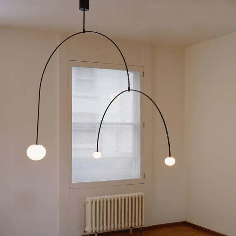 Pendelleuchte Mit Modernen Geometrischen Linien Für Schlafzimmer