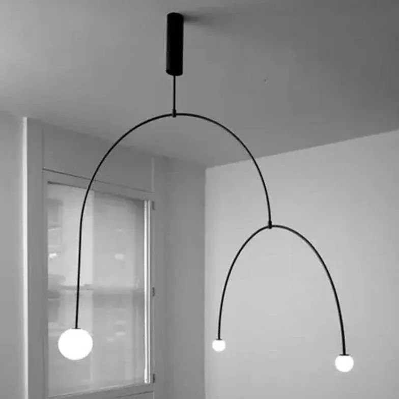 Pendelleuchte Mit Modernen Geometrischen Linien Für Schlafzimmer