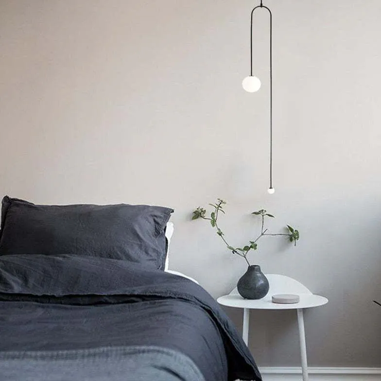 Pendelleuchte Mit Modernen Geometrischen Linien Für Schlafzimmer
