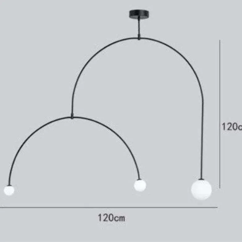 Pendelleuchte Mit Modernen Geometrischen Linien Für Schlafzimmer