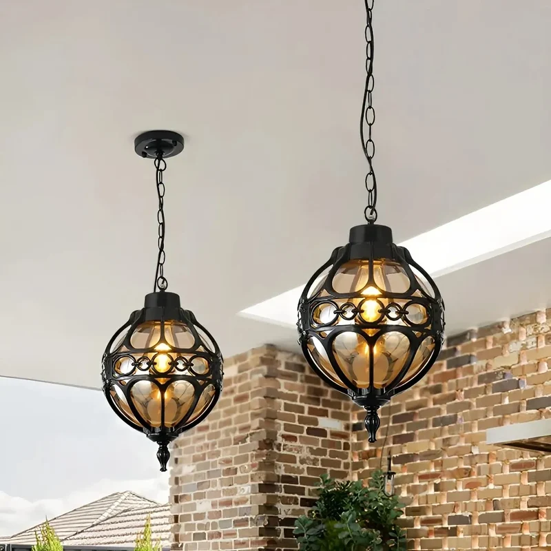 Pendelleuchte Metall Vintage Kugelform für Terrassen